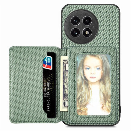 For OnePlus 13 Case RFID Blocking Carbon Fiber Leather Phone Back Cover with Card Holder