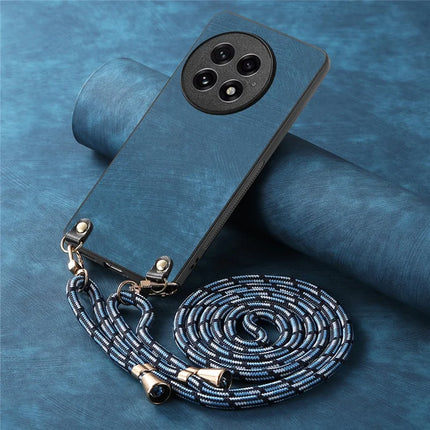 For OnePlus 13 Retro Leather Phone Back Cover with Adjustable Strap