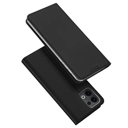 For Oppo Reno13 5G (Global) Case DUX DUCIS Skin Pro Series Leather Stand Cover Card Holder - Black