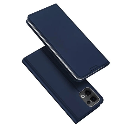 For Oppo Reno13 5G (Global) Case DUX DUCIS Skin Pro Series Leather Stand Cover Card Holder - Blue