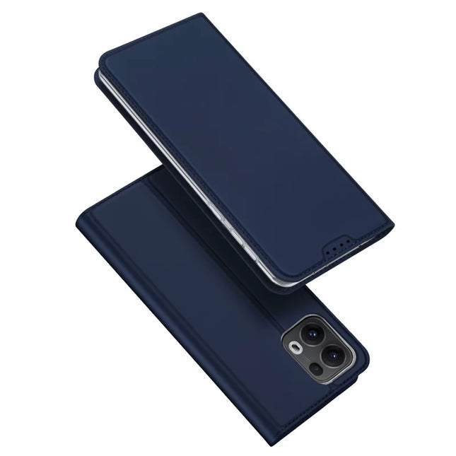 For Oppo Reno13 Pro 5G Case DUX DUCIS Skin Pro Series Leather Stand Cover Card Holder - Blue