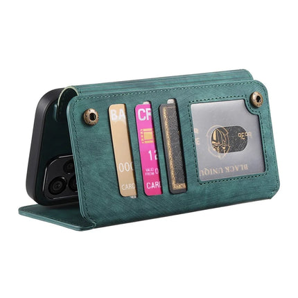 For Samsung Galaxy S22 5G Leather Phone Back Cover with RFID Blocking Zipper Wallet Kickstand