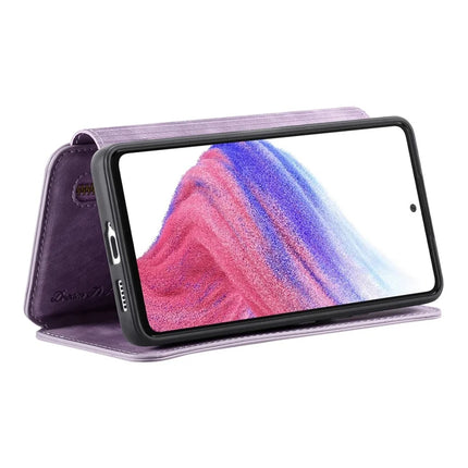 For Samsung Galaxy S23 Leather Phone Back Cover with RFID Blocking Zipper Wallet Kickstand