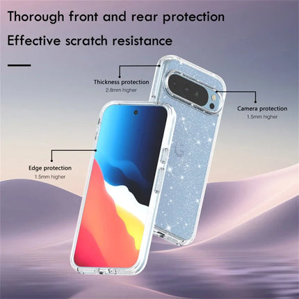 For Google Pixel 9 Pro XL Case PC + TPU Shockproof Clear Phone Cover