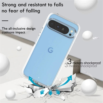 For Google Pixel 9 Pro XL Case PC + TPU Shockproof Clear Phone Cover