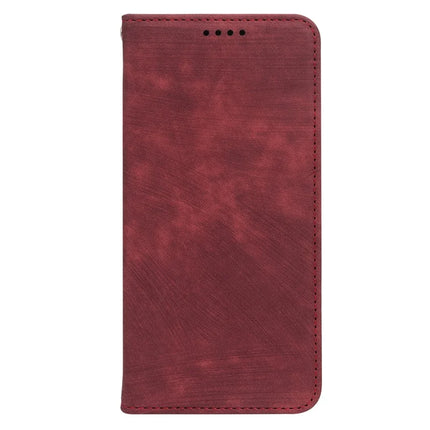 For iPhone 16 Pro Case Strong Magnetic Leather Wallet Phone Cover with Striped Texture