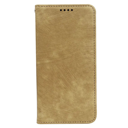 For iPhone 16 Pro Case Strong Magnetic Leather Wallet Phone Cover with Striped Texture