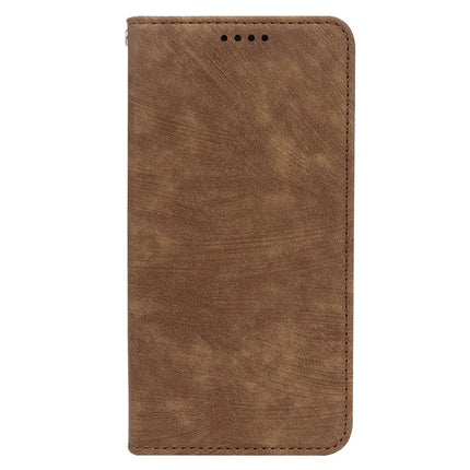 For iPhone 16 Pro Case Strong Magnetic Leather Wallet Phone Cover with Striped Texture