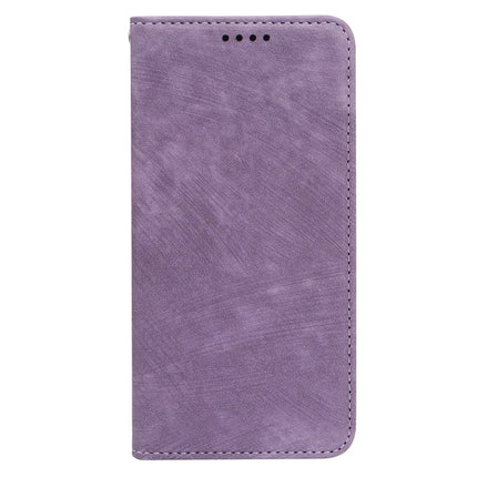 For iPhone 16 Pro Case Strong Magnetic Leather Wallet Phone Cover with Striped Texture