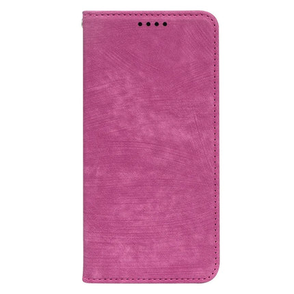 For iPhone 16 Pro Case Strong Magnetic Leather Wallet Phone Cover with Striped Texture