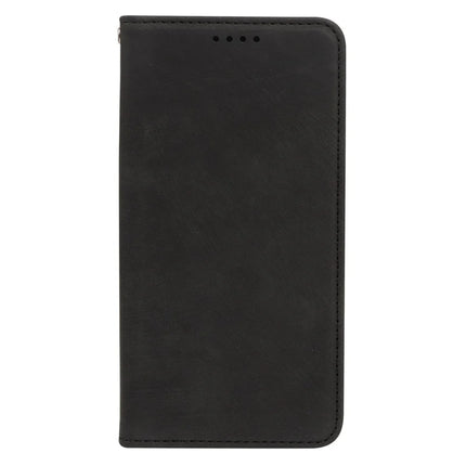For iPhone 16 Plus Case Strong Magnetic Leather Wallet Phone Cover with Striped Texture