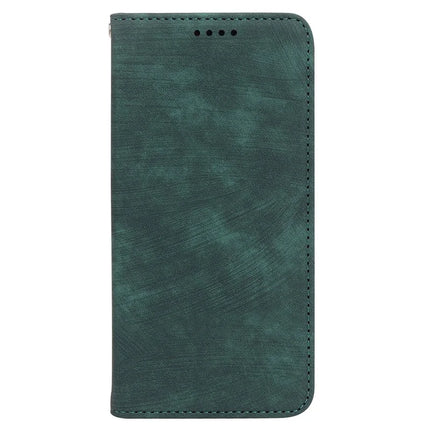 For iPhone 16 Plus Case Strong Magnetic Leather Wallet Phone Cover with Striped Texture