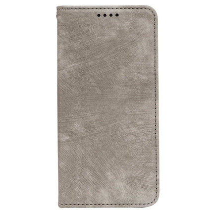 For iPhone 16 Plus Case Strong Magnetic Leather Wallet Phone Cover with Striped Texture
