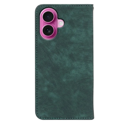 For iPhone 16 Case Strong Magnetic Leather Wallet Phone Cover with Striped Texture
