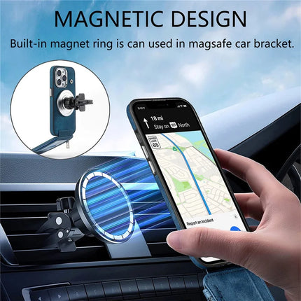 For iPhone 13 Pro Max Magnetic Case Card Holder Kickstand TPU + Leather Back Cover