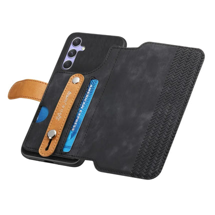 For Samsung Galaxy S23 FE Case Wallet Retro Leather Phone Cover with Wristband Kickstand
