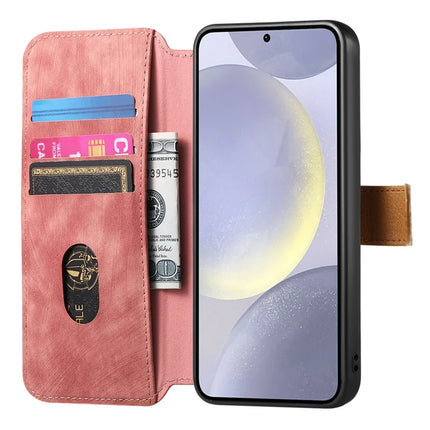 For Samsung Galaxy S23 FE Case Wallet Retro Leather Phone Cover with Wristband Kickstand