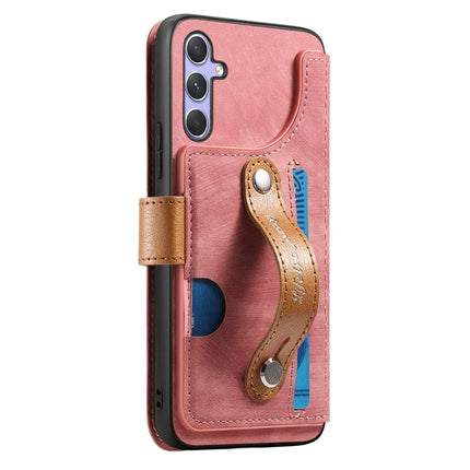 For Samsung Galaxy S23 FE Case Wallet Retro Leather Phone Cover with Wristband Kickstand
