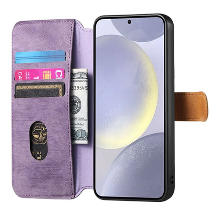 For Samsung Galaxy S23 FE Case Wallet Retro Leather Phone Cover with Wristband Kickstand