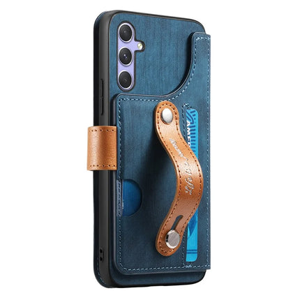 For Samsung Galaxy S23 FE Case Wallet Retro Leather Phone Cover with Wristband Kickstand