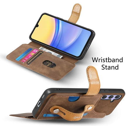 For Samsung Galaxy S23 FE Case Wallet Retro Leather Phone Cover with Wristband Kickstand