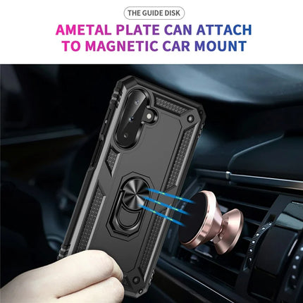 For Samsung Galaxy A26 5G Case PC + TPU Phone Cover with Rotary Ring Kickstand