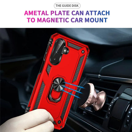 For Samsung Galaxy A26 5G Case PC + TPU Phone Cover with Rotary Ring Kickstand