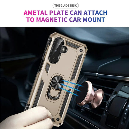 For Samsung Galaxy A26 5G Case PC + TPU Phone Cover with Rotary Ring Kickstand