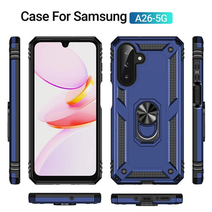 For Samsung Galaxy A26 5G Case PC + TPU Phone Cover with Rotary Ring Kickstand