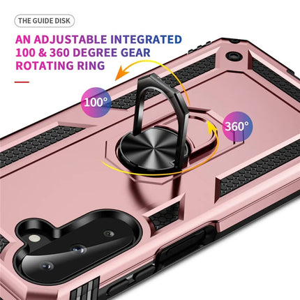 For Samsung Galaxy A26 5G Case PC + TPU Phone Cover with Rotary Ring Kickstand
