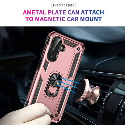 For Samsung Galaxy A26 5G Case PC + TPU Phone Cover with Rotary Ring Kickstand