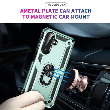 For Samsung Galaxy A26 5G Case PC + TPU Phone Cover with Rotary Ring Kickstand