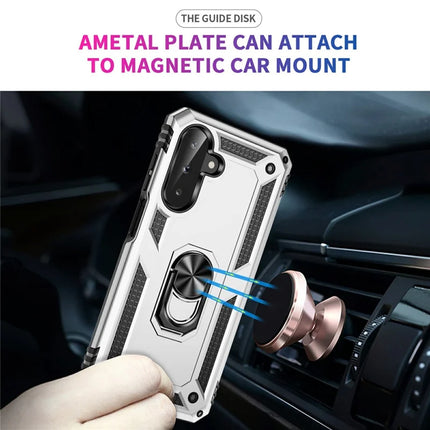 For Samsung Galaxy A26 5G Case PC + TPU Phone Cover with Rotary Ring Kickstand