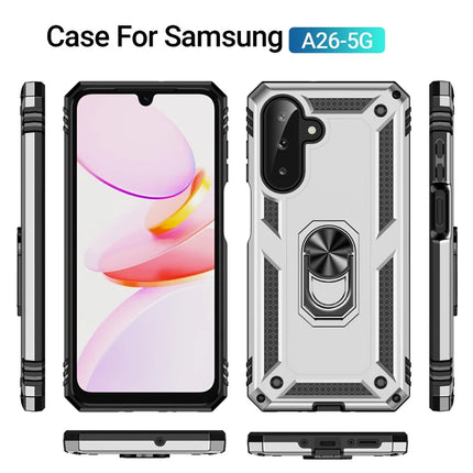 For Samsung Galaxy A26 5G Case PC + TPU Phone Cover with Rotary Ring Kickstand