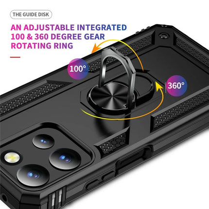 For Motorola Moto G 5G (2025) Case PC + TPU Phone Cover with Rotary Ring Kickstand