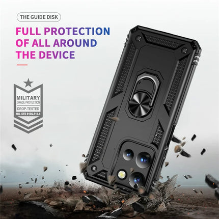 For Motorola Moto G 5G (2025) Case PC + TPU Phone Cover with Rotary Ring Kickstand