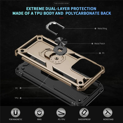 For Motorola Moto G 5G (2025) Case PC + TPU Phone Cover with Rotary Ring Kickstand