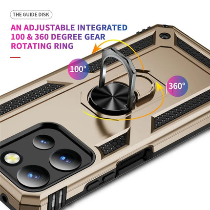 For Motorola Moto G 5G (2025) Case PC + TPU Phone Cover with Rotary Ring Kickstand