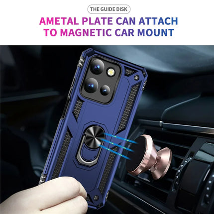 For Motorola Moto G 5G (2025) Case PC + TPU Phone Cover with Rotary Ring Kickstand