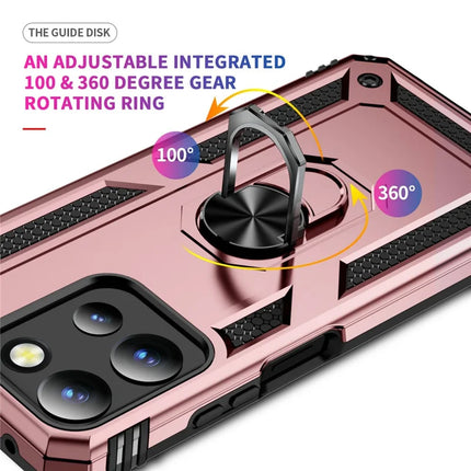 For Motorola Moto G 5G (2025) Case PC + TPU Phone Cover with Rotary Ring Kickstand