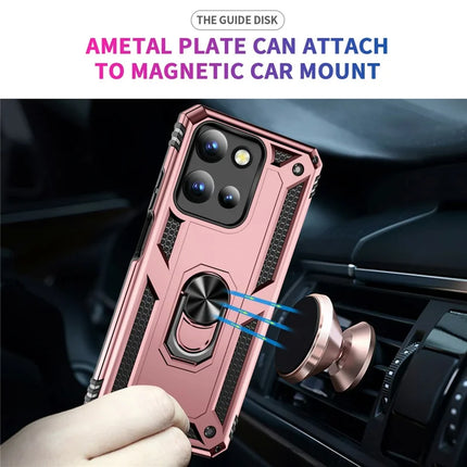 For Motorola Moto G 5G (2025) Case PC + TPU Phone Cover with Rotary Ring Kickstand