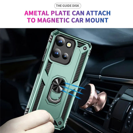 For Motorola Moto G 5G (2025) Case PC + TPU Phone Cover with Rotary Ring Kickstand