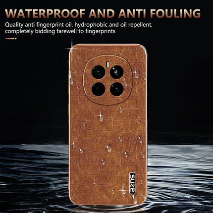 AZNS For Honor Magic7 5G Case Electroplating Crocodile Texture PU + TPU Phone Cover