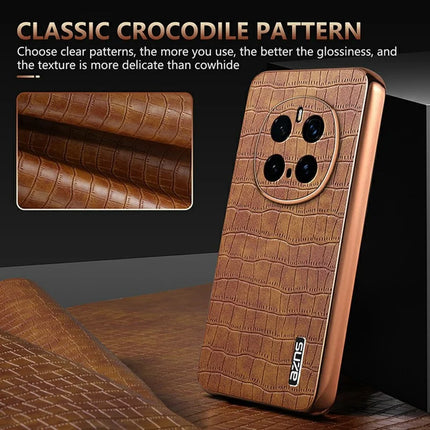 AZNS For Honor Magic7 Pro 5G Case Electroplating Crocodile Texture PU + TPU Phone Cover