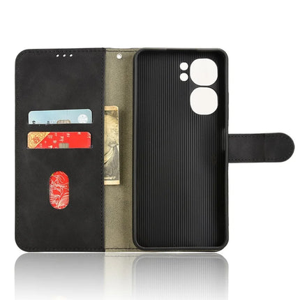For Oukitel C58 Leather Case Skin Feel Anti Drop Wallet Flip Phone Cover