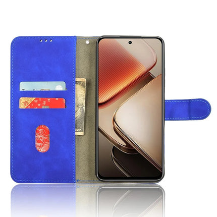 For Oukitel C58 Leather Case Skin Feel Anti Drop Wallet Flip Phone Cover
