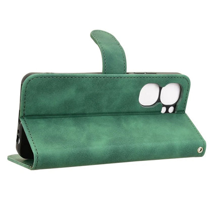 For Oukitel C58 Leather Case Skin Feel Anti Drop Wallet Flip Phone Cover