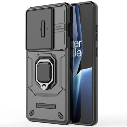 For OnePlus Ace 5 Pro 5G / Ace 5 5G / 13R 5G Case PC+TPU Kickstand Phone Protector with Lens Cover