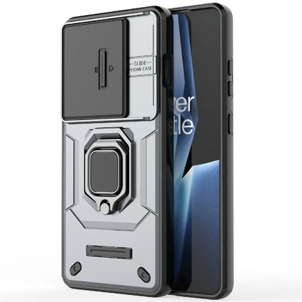 For OnePlus Ace 5 Pro 5G / Ace 5 5G / 13R 5G Case PC+TPU Kickstand Phone Protector with Lens Cover