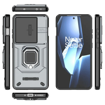 For OnePlus Ace 5 Pro 5G / Ace 5 5G / 13R 5G Case PC+TPU Kickstand Phone Protector with Lens Cover